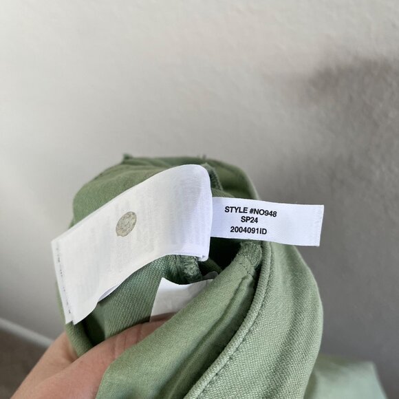 Madewell Emmett Wide-Leg Crop Cotton Pants Size 29 Sage Green - Picture 10 of 12